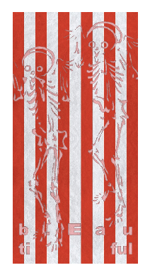 b.Eautiful Gaikotsu Towel In Red