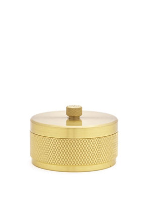Mister Green Lidded Ashtray - Heavy Brass - Closed View