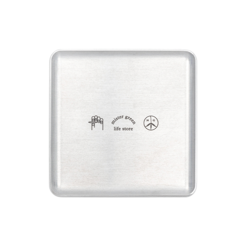Mister Green Square Logo Tray - Silver